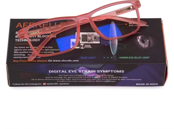 Full Rim Rectangle Anti Glare & Blue Cut Computer Glass For Men  (53 mm) fk