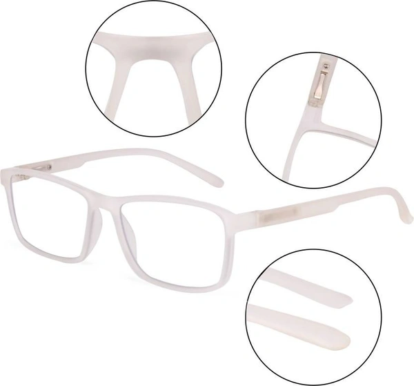 Full Rim Rectangle Anti Glare & Blue Cut Computer Glass For Men  (53 mm) fk