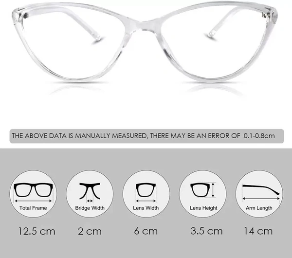 Full Rim Cat-eyed Anti Glare & Blue Cut Computer Glass For Men & Women  (48 mm) fk