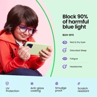 Full Rim Cat-eyed Anti Glare & Blue Cut Computer Glass For Kids  (46 mm) FK