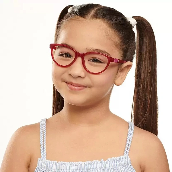 Full Rim Cat-eyed Anti Glare & Blue Cut Computer Glass For Kids  (46 mm) FK