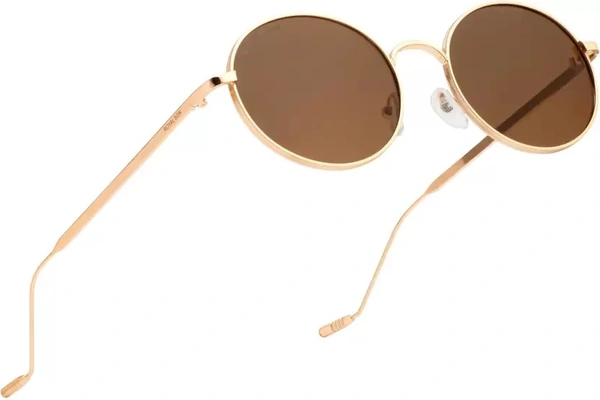 UV Protection Round Sunglasses (55)  (For Men & Women, Brown) fk