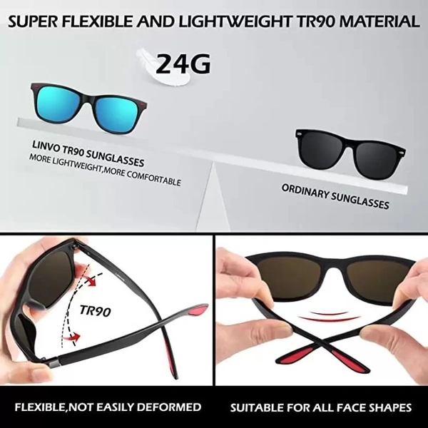 UV Protection Retro Square Sunglasses (45)  (For Men & Women, Black) FK
