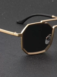 UV Protection Retro Square Sunglasses (Free Size)  (For Men & Women, Black) FK