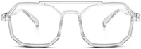 UV Protection, Riding Glasses Retro Square Sunglasses (Free Size)  (For Men & Women, Clear) FK