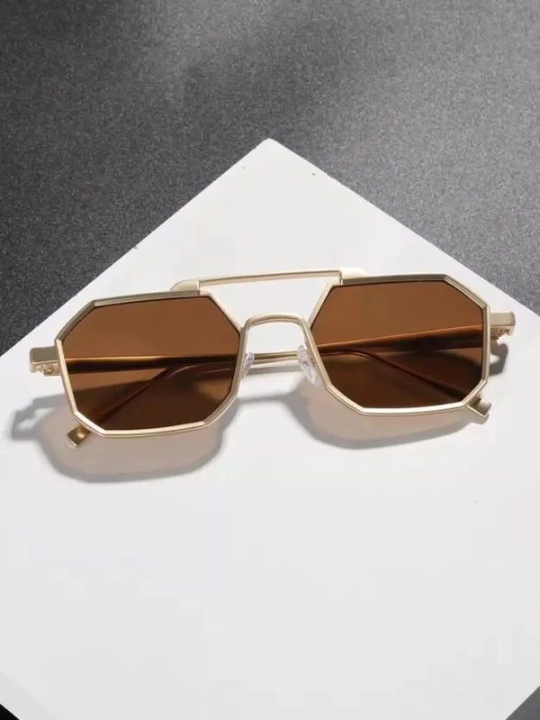UV Protection Retro Square Sunglasses (Free Size)  (For Men & Women, Brown) FK
