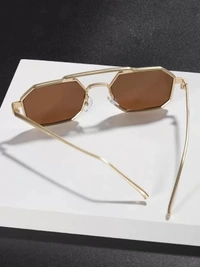 UV Protection Retro Square Sunglasses (Free Size)  (For Men & Women, Brown) FK