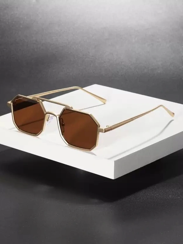 UV Protection Retro Square Sunglasses (Free Size)  (For Men & Women, Brown) FK