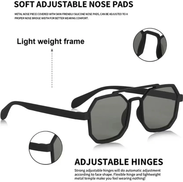 UV Protection Wrap-around, Wayfarer Sunglasses (Free Size)  (For Men & Women, Black) FK 