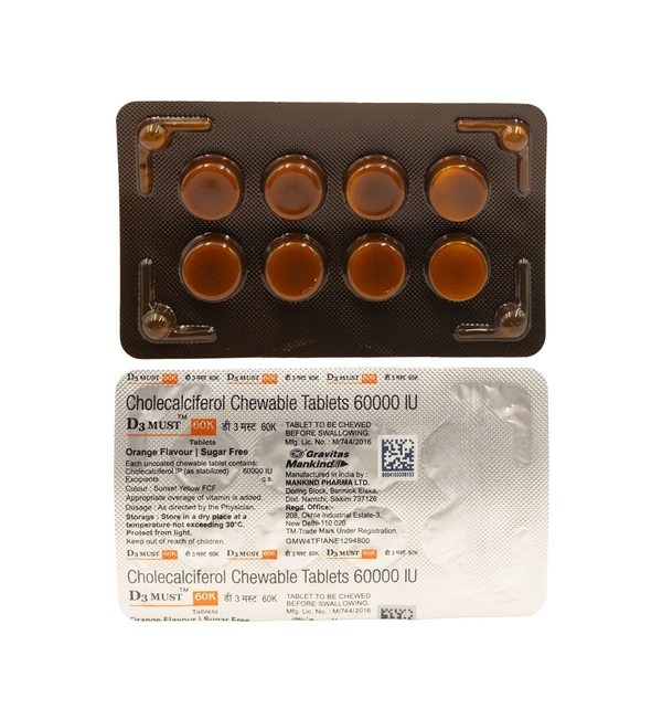 MANKIND PHARMA D3 Must 60K Tab (8 Tab)