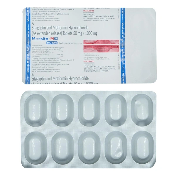 MACLEODS PHARMACEUTICALS Macsita M Xr 50/1000Mgtab (10 Tab)