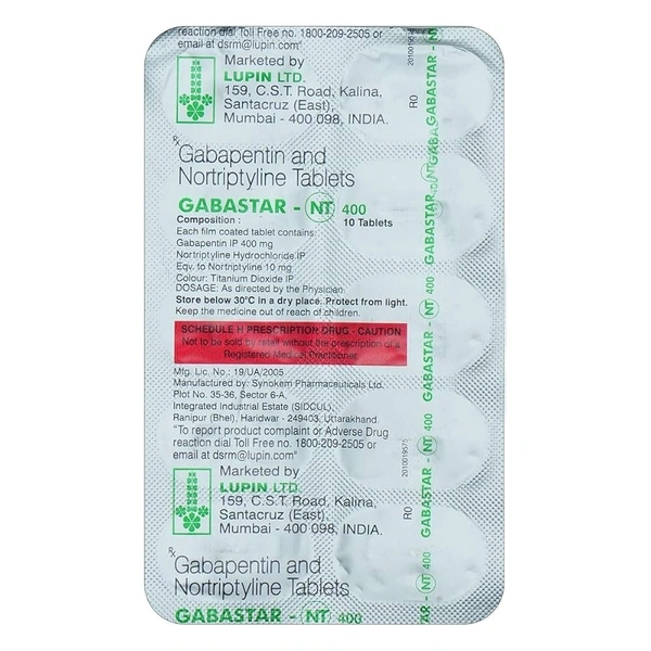 LUPIN Gabastar Nt 400 Mg Tab (10 Tab)