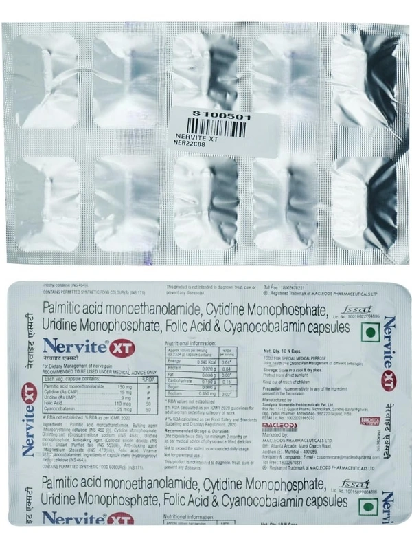 MACLEODS PHARMACEUTICALS Nervite Xt Tab (10 Tab)