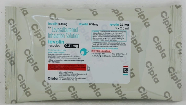 CIPLA LTD. Levolin 0.31Mg Respules (2.5 Ml)