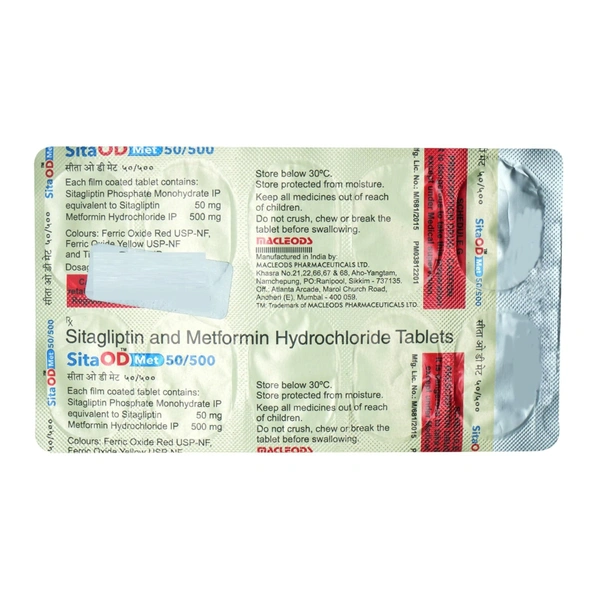 MACLEODS PHARMACEUTICALS Sita Od Met 50/500Mgtab (10 Tab)