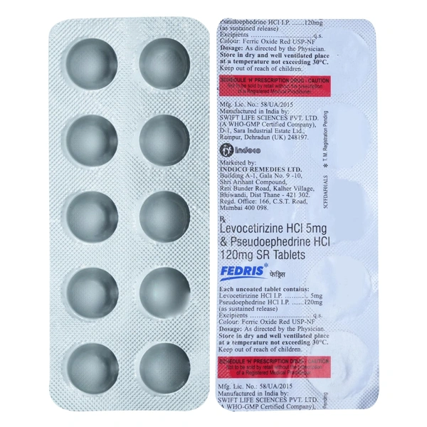 INDOCO  REMEDIES Fedris Tab (10 Tab)