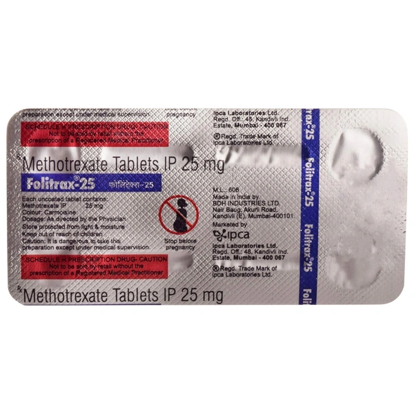 IPCA LABORATORIES Folitrax 25Mgtab (4 Tab)