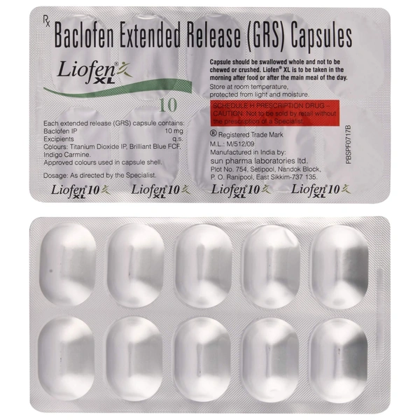 SUN PHARMA Liofen Xl 10Mgtab (10 Tab)