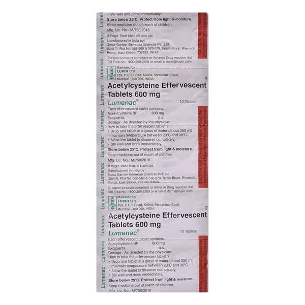 LUPIN Lumenac 600Mgtab (10 Tab)
