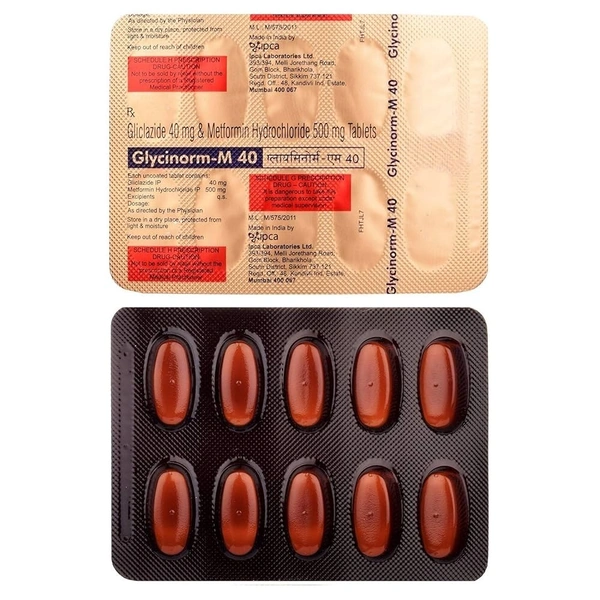 IPCA LABORATORIES Glycinorm M 40Mgtab (10 Tab)