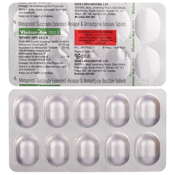 IPCA LABORATORIES Vinicor Am 25/2.5Mgtab (10 Tab)