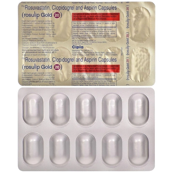 CIPLA LTD. Rosulip Gold 20Mg Caps (10 Caps)