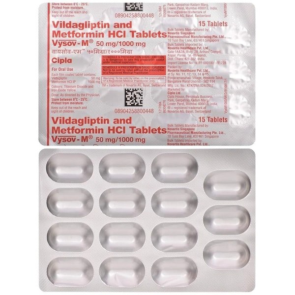 CIPLA LTD. Vysov M 50/1000Mgtab (15 Tab)