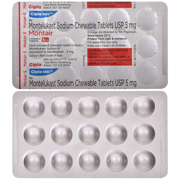 CIPLA LTD. Montair 5Mgtab (15 Tab)