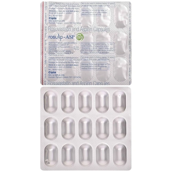 CIPLA LTD. Rosulip Asp 75Mgcap (15 Cap)