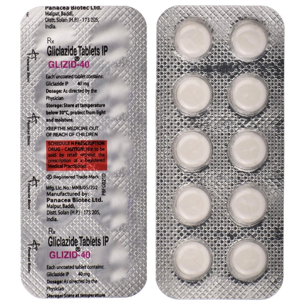 MANKIND PHARMA Glizid 40Mgtab (10 Tab)