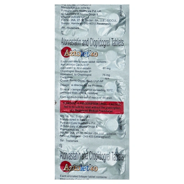 SUN PHARMA Aztolet 40 Mg Tab (10 Tab)