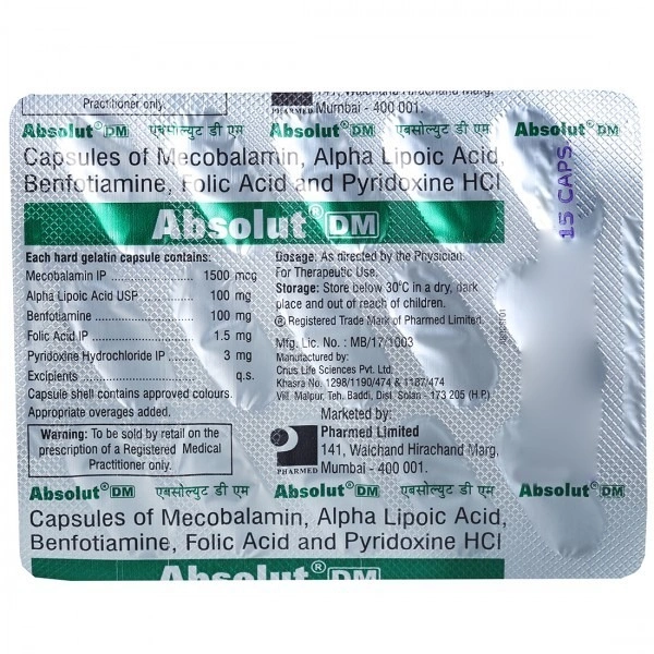 PHARMED MEDICARE PVT LTD Absolut Dm Cap (10 Cap)