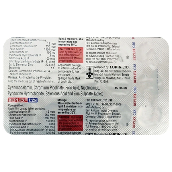 LUPIN Beplex Czs Tab (15 Tab)