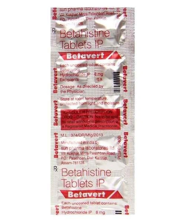SUN PHARMA Betavert  8Mgtab (10 Tab)
