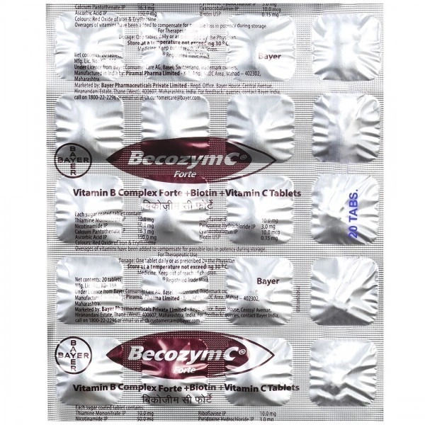 BAYER INDIA LTD. Becozyme C Forte Tab (15 Tab)