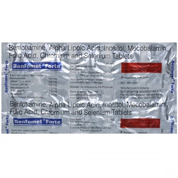 SUN PHARMA Benfomet Forte Tab (10 Tab)