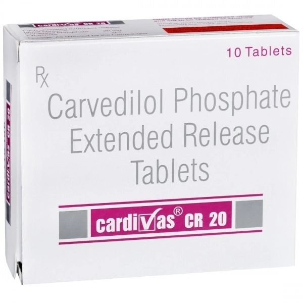 SUN PHARMA Cardivas Cr 20Mgtab (10 Tab)
