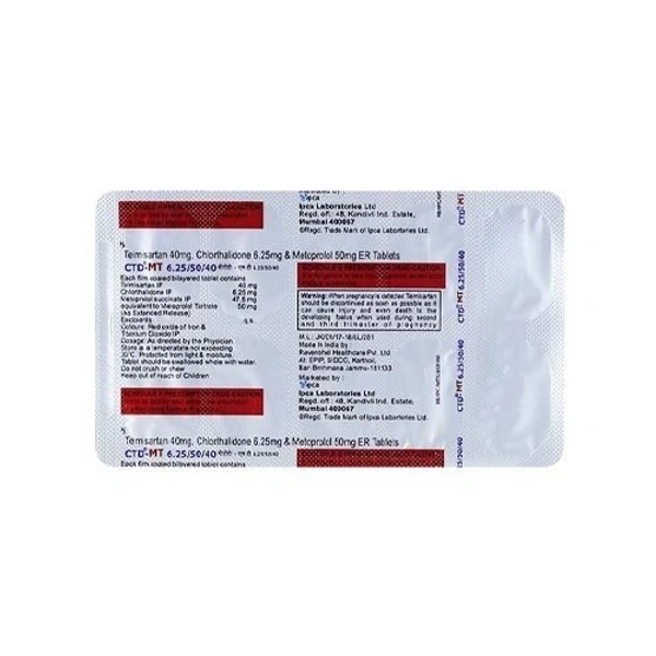 IPCA LABORATORIES Ctd Mt 6.25/50/40Mg Tab (10 Tab)