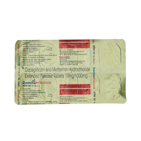 MACLEODS PHARMACEUTICALS Damita M 10/1000Mgtab (15 Tab)