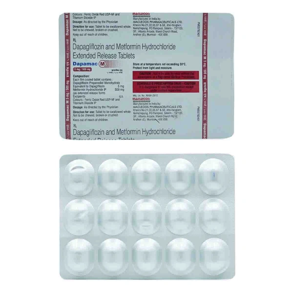 MACLEODS PHARMACEUTICALS Dapamac M 5/500Mgtab (10 Tab)