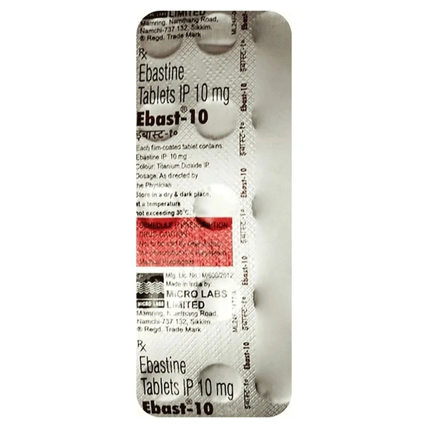 MICRO LABS Ebast 10Mgtab (10 Tab)
