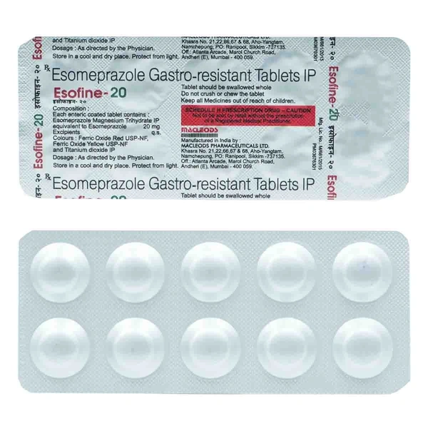 MACLEODS PHARMACEUTICALS Esofine 20Mgtab (10 Tab)