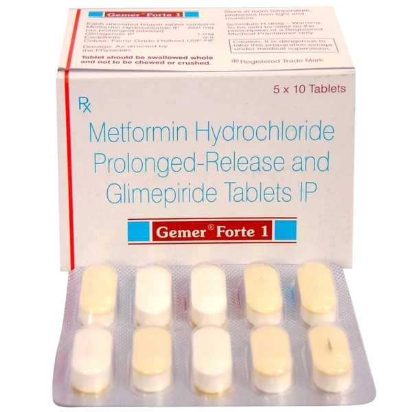 SUN PHARMA Gemer Forte 1Mgtab (10 Tab)
