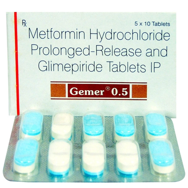 SUN PHARMA Gemer 0.5Mgtab (10 Tab)
