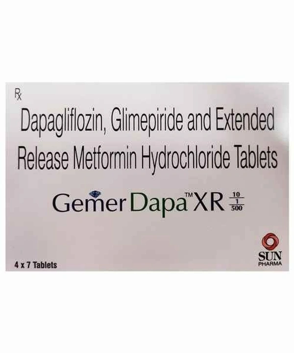 SUN PHARMA Gemer Dapa Xr 10/1/500Mg Tab (7 Tab)