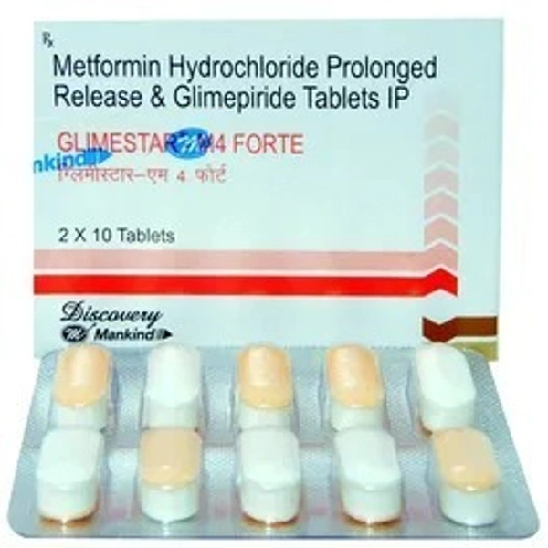 MANKIND PHARMA Glimestar M4 Forte Tab (10 Tab)