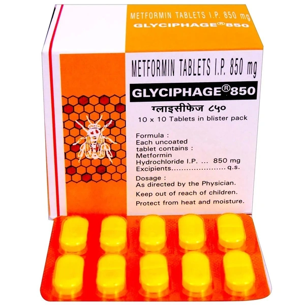 FRANCO INDIAN Glyciphage 850Mgtab (10 Tab)