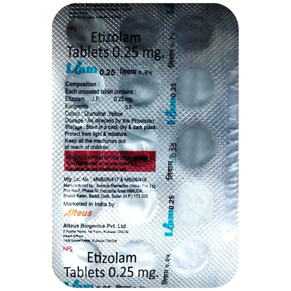 Liam 0.25Mg Tab (15Tab)