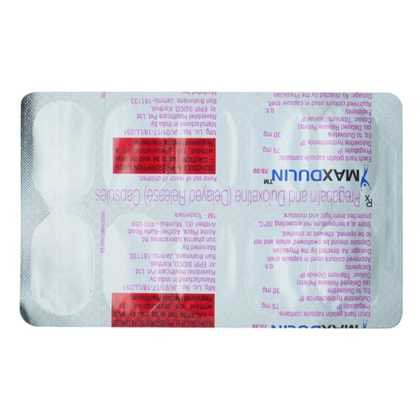 SUN PHARMA Maxdulin 75/30Mgcap (10 Cap)