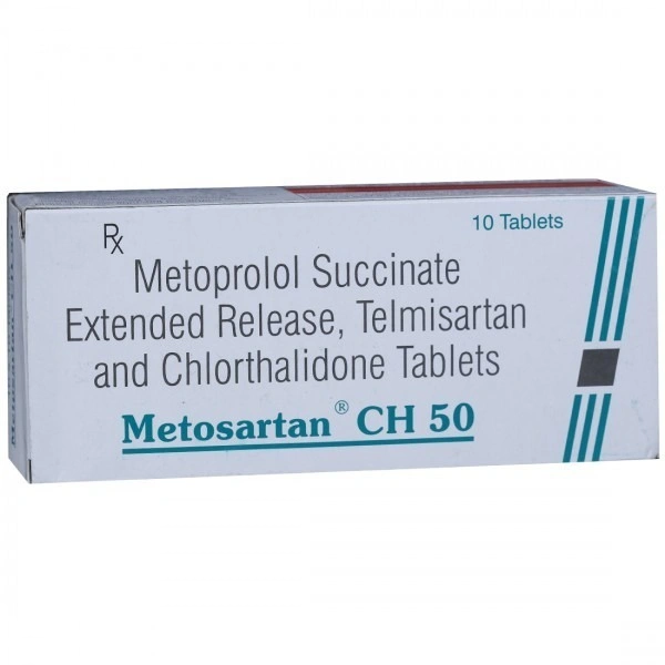 SUN PHARMA Metosartan Ch 50Mgtab (10 Tab)